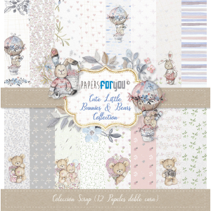 Papers For You Cute Little Bunnies and Bears Scrap Paper Pack (12pcs) (PFY-1420) ( PFY-1420)